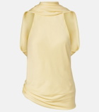 Simkhai Samira caped satin top