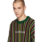 Balenciaga Multicolor Striped Logo Sweater