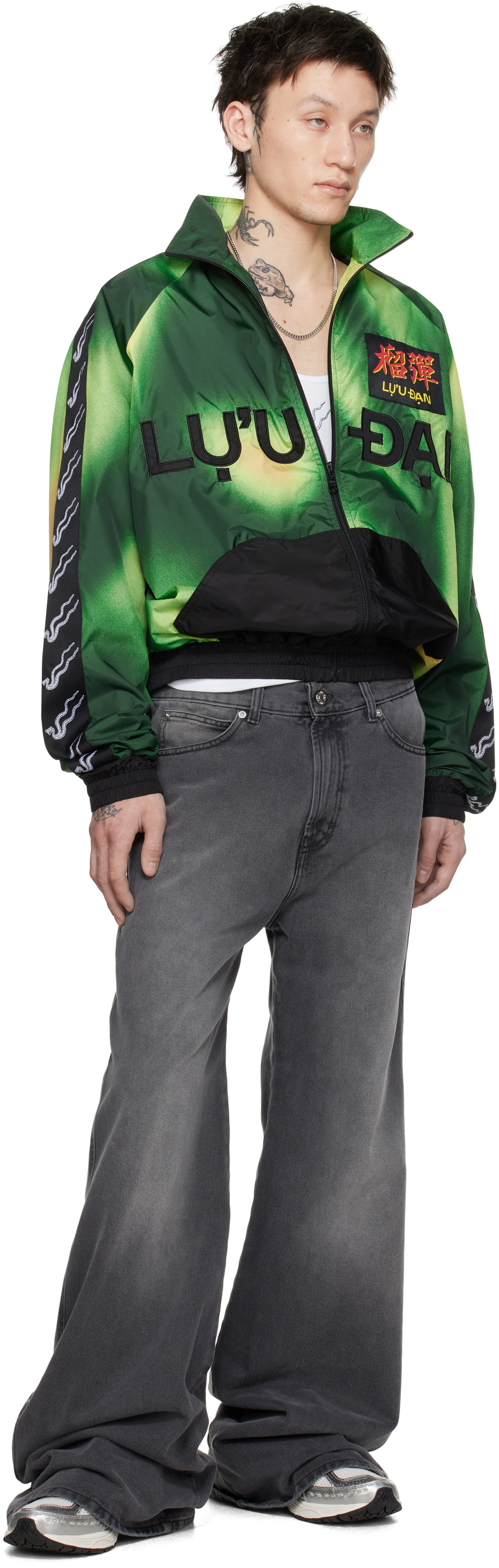 LU'U DAN グレー Phat ジーンズ Gray Phat Jeans by LU'U DAN on Sale