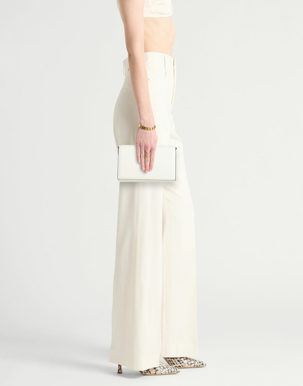 Jimmy Choo Womens Clutch in White