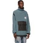 Off-White Blue Duality Smoked Anorak Turtleneck