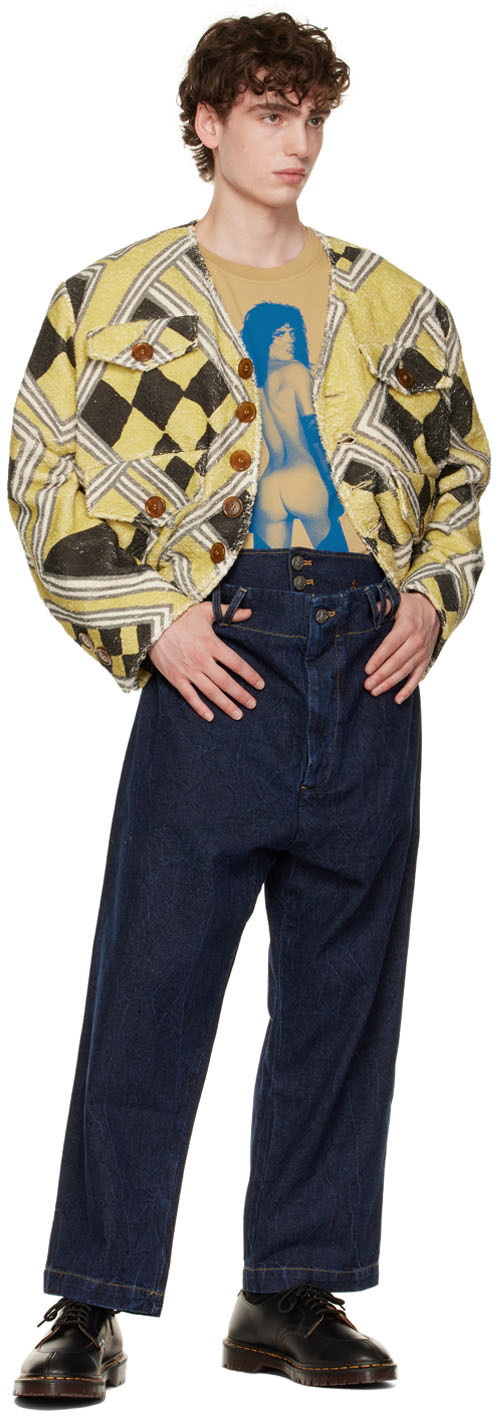 Vivienne Westwood Tan Oversized Pin-Up T-Shirt Vivienne Westwood