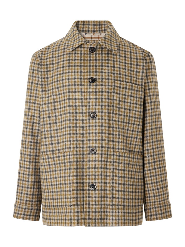 Photo: Purdey - Checked Wool-Twill Overshirt - Neutrals
