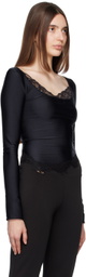 VAILLANT Black Scoop Neck Blouse