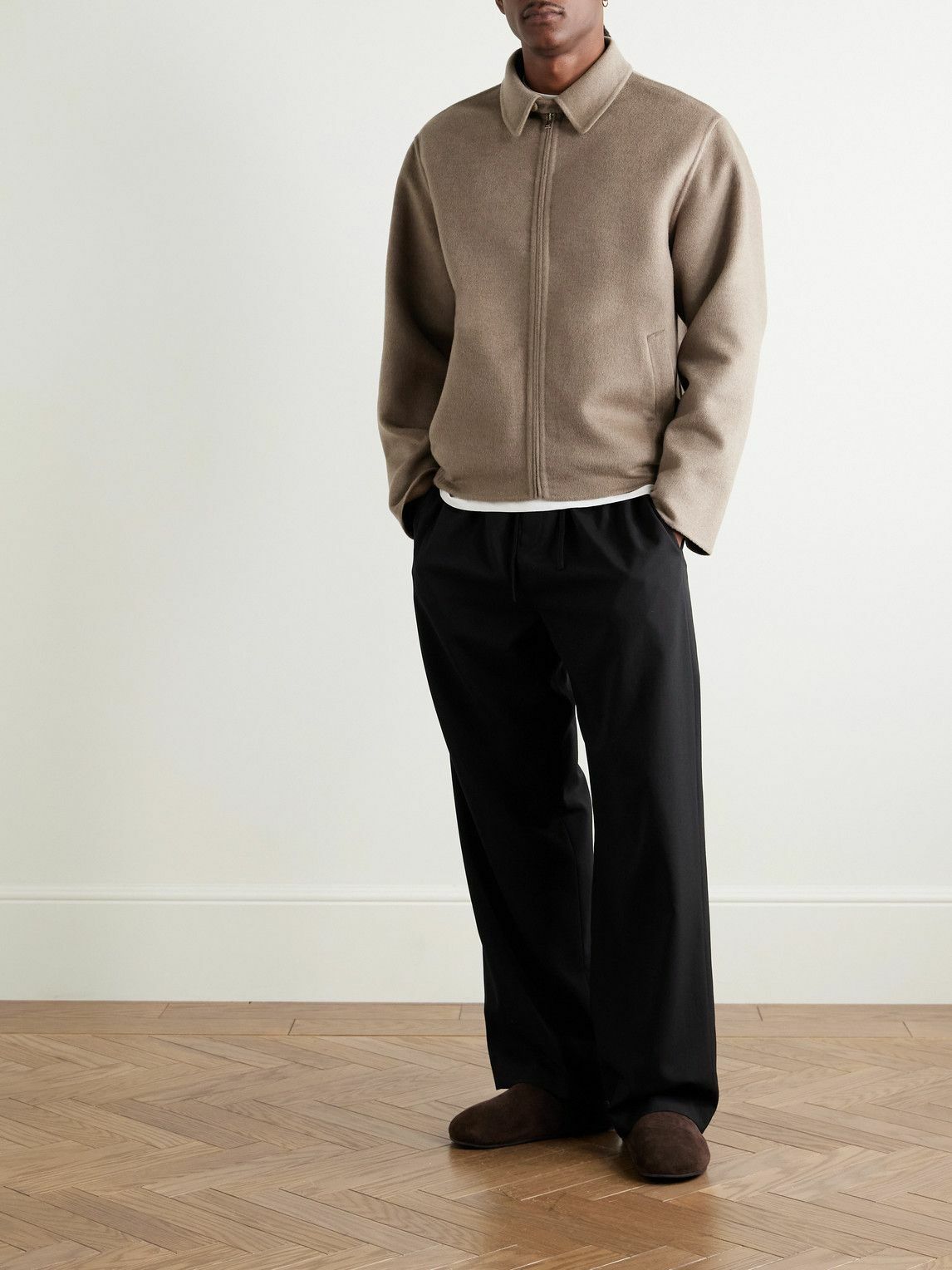 The Row - Dantes Brushed-Cashmere Twill Jacket - Neutrals