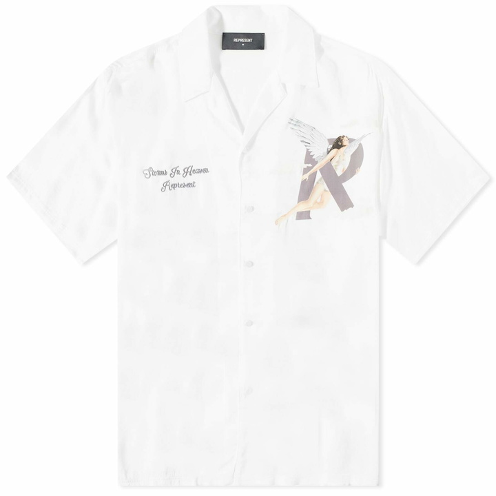 Photo: Represent Men's Storms In Heaven Satin Shirt in Flat White