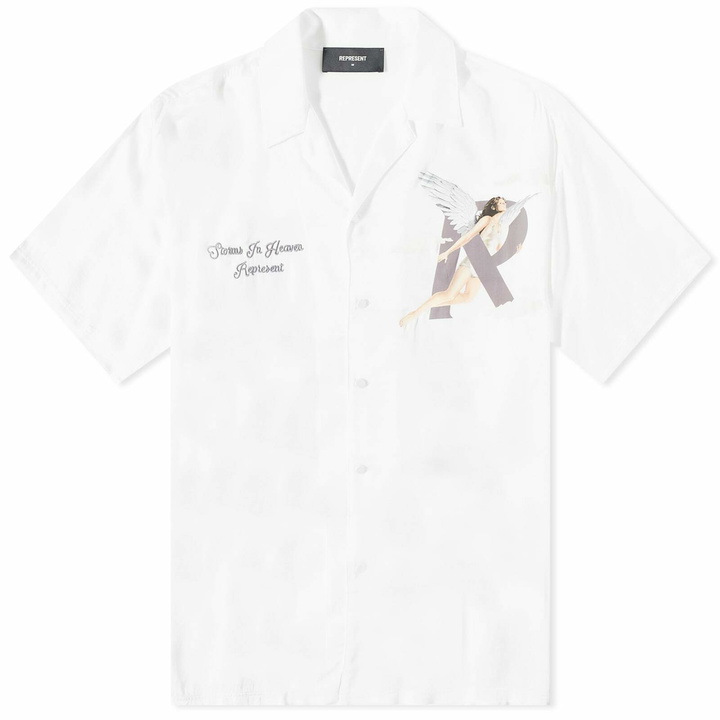 Photo: Represent Men's Storms In Heaven Satin Shirt in Flat White