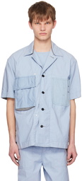 sacai Blue Paneled Shirt