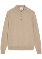 Allude Cashmere Polo Jumper Beige