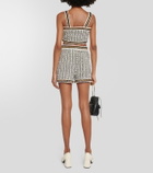 Gucci Bouclé embellished crop top