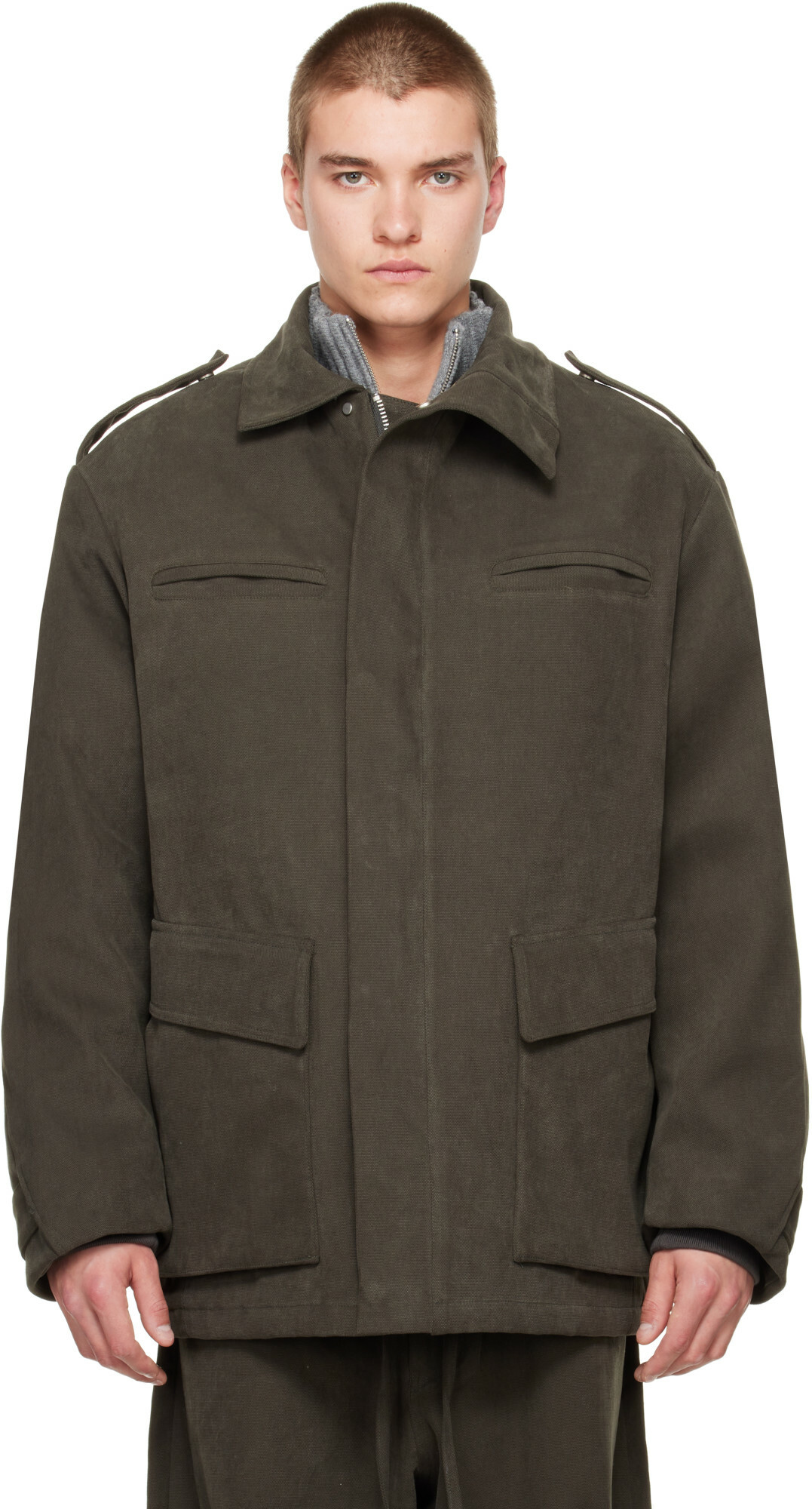 Seventh Khaki Pilot Parka Coat
