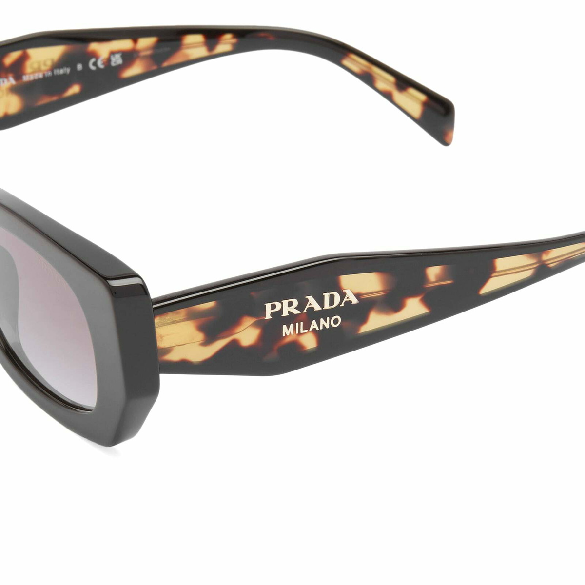 Prada Eyewear Women's 0PR B05S Sunglasses in Black/Grey Gradient 