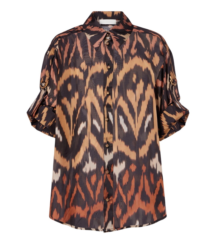 Photo: Zimmermann Aster printed silk habutai shirt