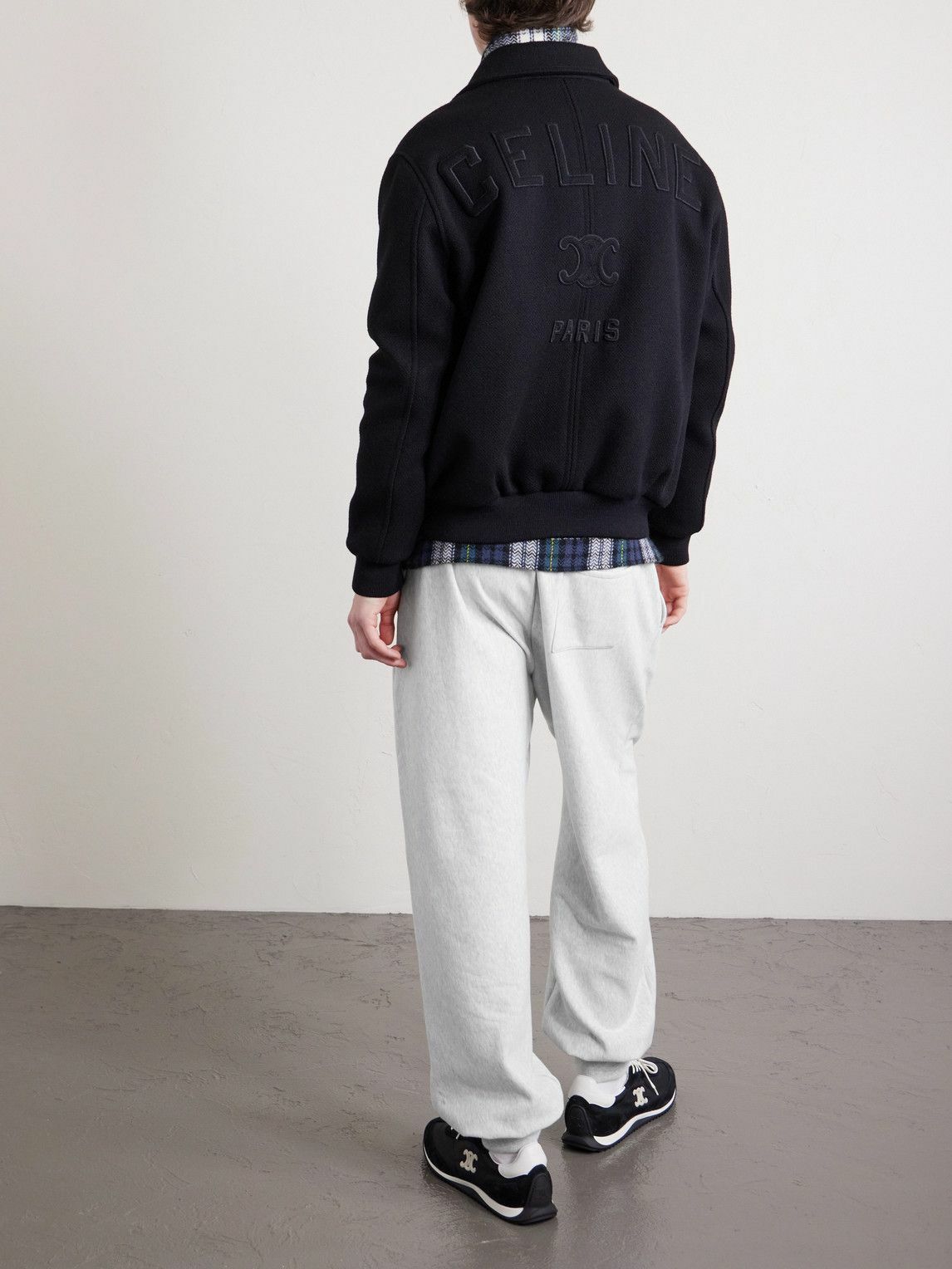 CELINE - Cotton-Jersey Sweatpants - Gray