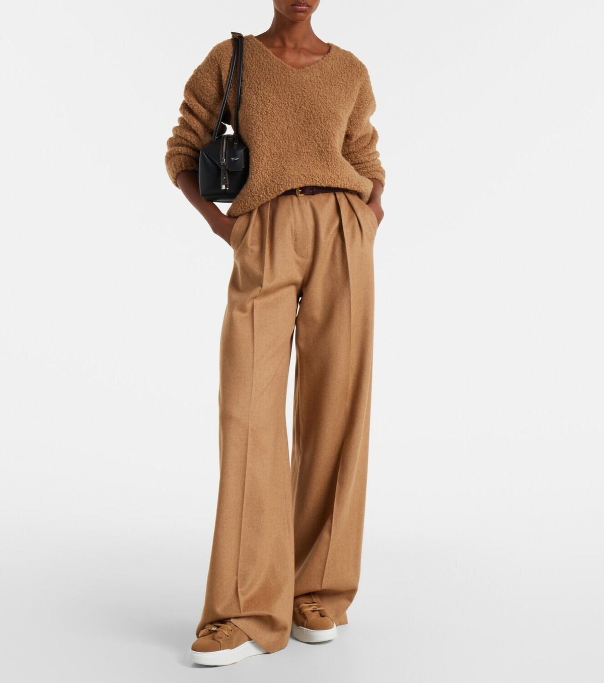 Max Mara TMaxi suede platform sneakers