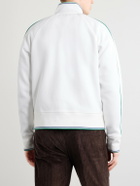 Burberry - Logo-Embroidered Jersey Zip-Up Sweatshirt - White