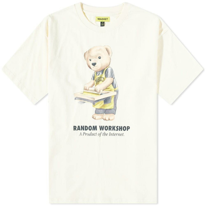 Photo: MARKET Men's Random Workshop Bear T-Shirt in Cream