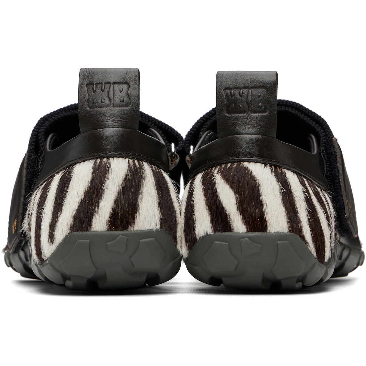 Wales Bonner White & Brown Jewel Mary Jane Sneakers