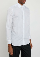Lardini Striped Cotton Shirt White