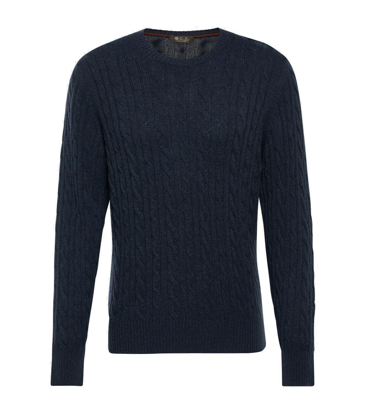 Loro Piana - Slim-Fit Striped Cable-Knit Cotton and Cashmere-Blend ...