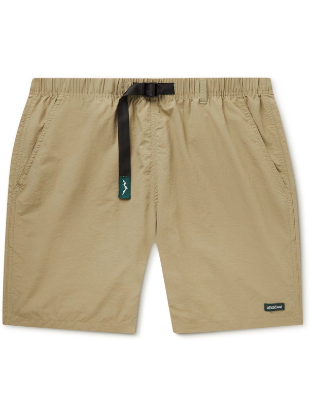 Photo: Afield Out® - Straight-Leg Belted Nylon Shorts - Brown