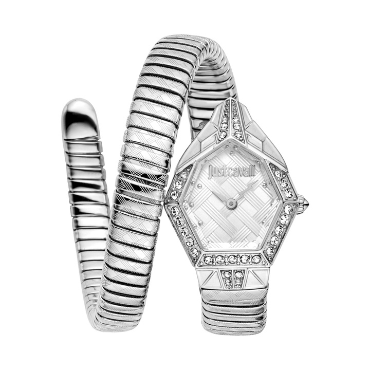 Photo: Just Cavalli Fashion Silver-tone Dial Ladies Watch JC1L303M0015