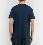 Desmond & Dempsey - Embroidered Cotton-Jersey Pyjama T-Shirt - Navy