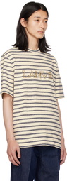 Lanvin Beige Striped T-Shirt