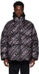 mastermind WORLD Black Rocky Mountain Featherbed Co. Edition Leather Down Jacket