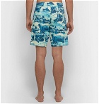 RRL - Long-Length Printed Swim Shorts - Blue