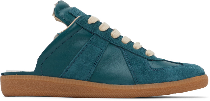 Maison Margiela Blue Fabric Athletic Sneakers