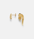 Yvonne Léon Python 9kt gold earrings with diamonds and spinels