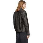 Diesel Brown Treated Leather Coach Jacket