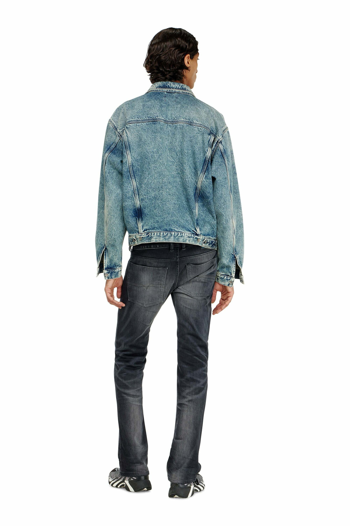 Diesel Bootcut Jeans Low Waist 2007 Zatiny, Black/Dark grey, Button fly