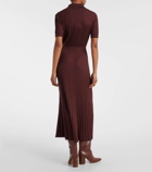 Gabriela Hearst Ribbed-knit silk and cashmere midi dress