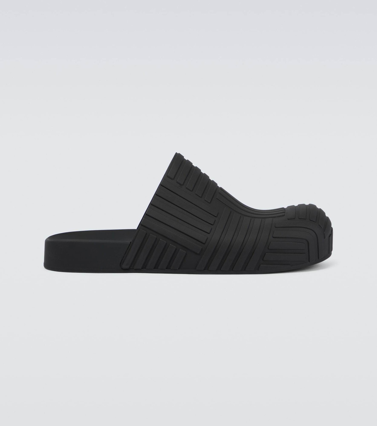 BOTTEGA VENETA Rubber Sliders Bottega Veneta // Black Rubber Slider Slide – VSP Consignment main image 4