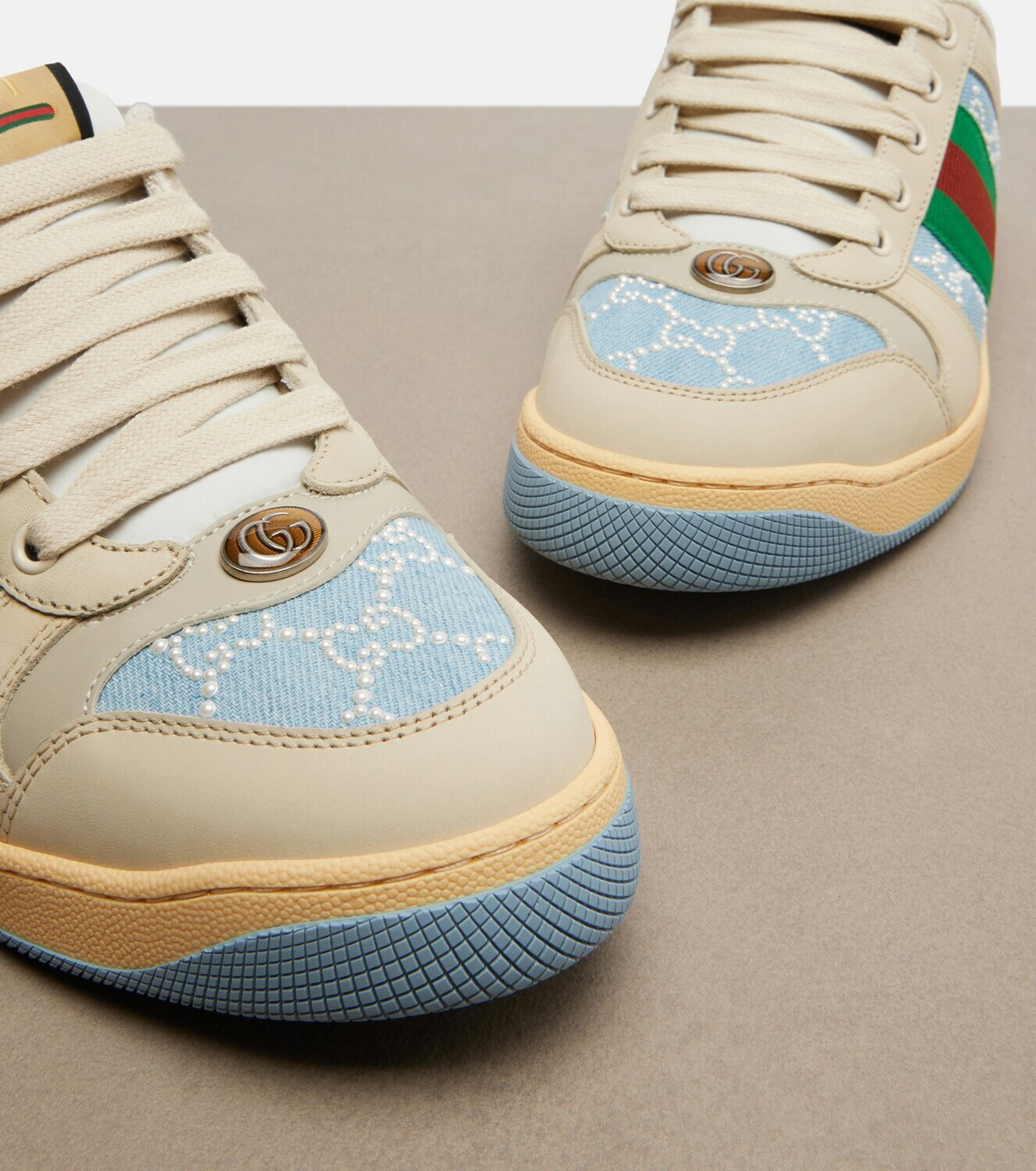 Gucci Screener faux pearl-embellished mules