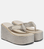 Coperni Embellished platform thong sandals