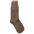 RoToTo Double Face Sock in Dark Brown