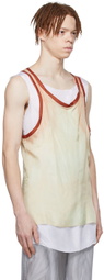Edward Cuming Beige Viscose Tank Top