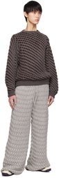 Isa Boulder Gray & Brown Succulent Sweater