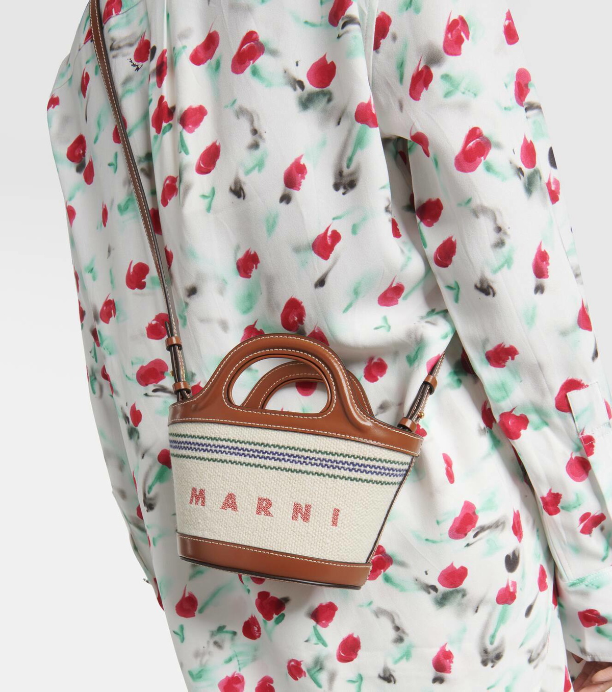 Marni Tropicalia Micro canvas tote bag Marni