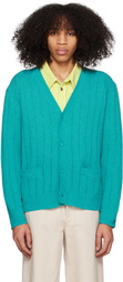 System Blue Buttoned Cardigan