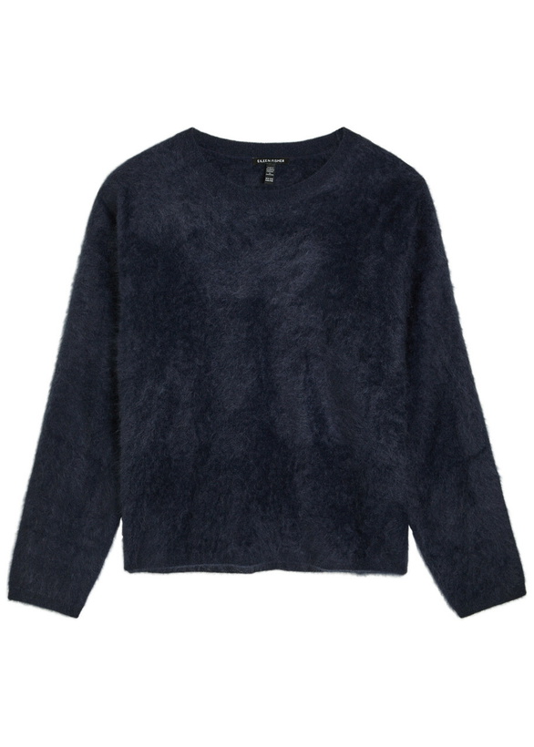 Photo: Eileen Fisher Brushed Cashmere Jumper Dark Blue