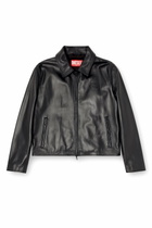 Diesel Coach jacket in leather - Leather jackets Womens in Black