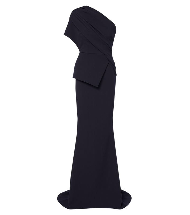 Photo: Safiyaa Elyna asymmetric crêpe gown