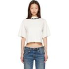 Palm Angels Off-White Neck Logo Boxy T-shirt