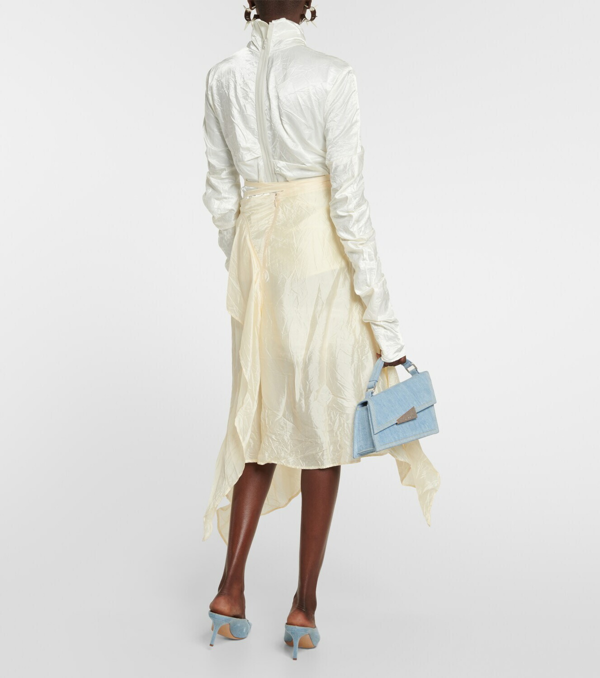 Acne Studios - Asymmetric silk-blend wrap skirt