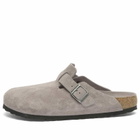 Birkenstock Men's Boston SFB Clog - Faded Purple Suede