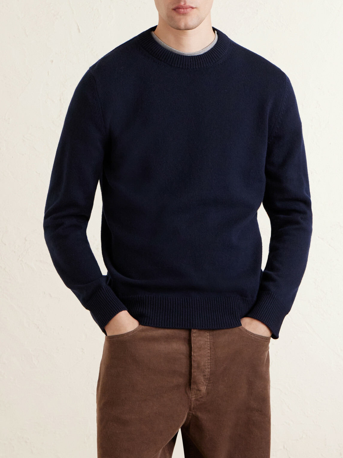 Purdey - Wool and Cotton-Blend Sweater - Blue
